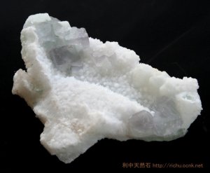 画像1: 蛍石と水晶共生 (フローライトとクォーツ) (Light Green Fluorite) 04
