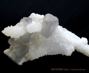 画像1: 蛍石と水晶共生 (フローライトとクォーツ) (Light Green Fluorite) 06