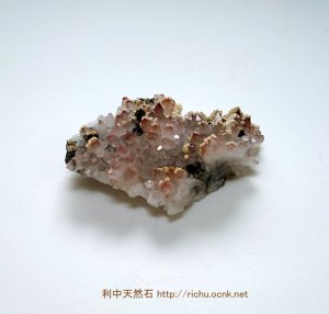 画像1: ヘマタイトインクォーツと黄銅鉱とドロマイト共生（Red Quartz) 19