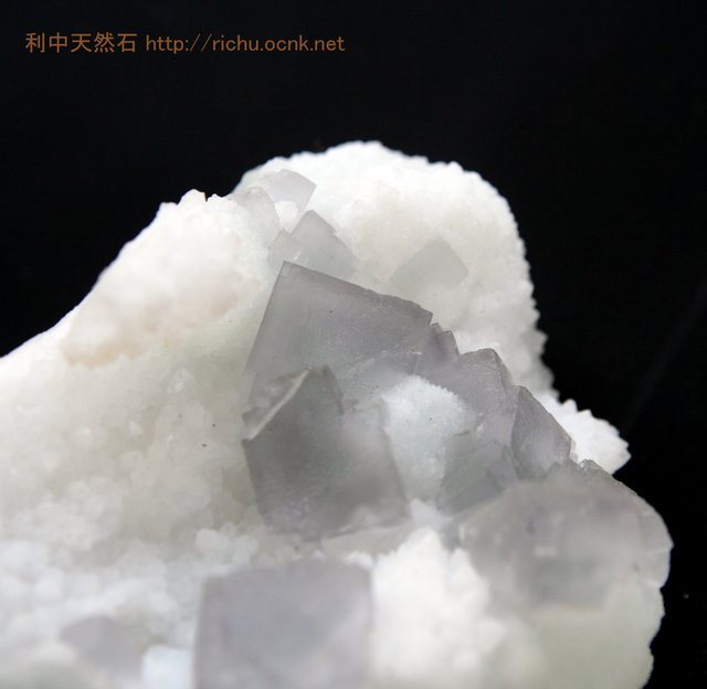 蛍石と水晶共生 (フローライトとクォーツ) (Light Green Fluorite) 05