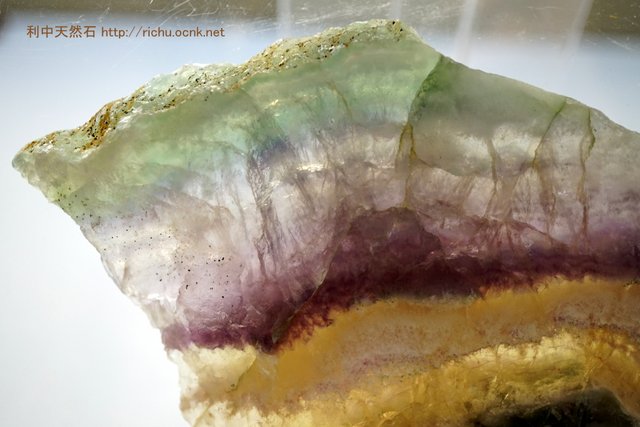 フローライト（蛍石）スライス（プレート）原石33 fluorite slice