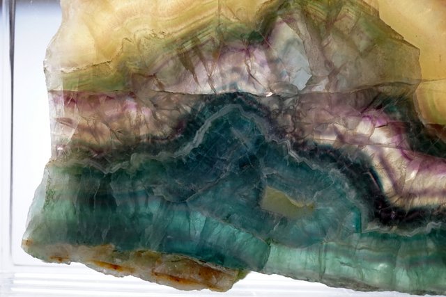 フローライト（蛍石）スライス（プレート）原石36 fluorite slice