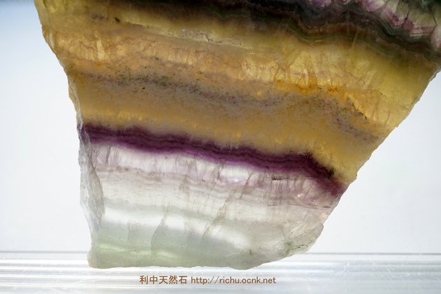 フローライト（蛍石）スライス（プレート）原石64 fluorite slice