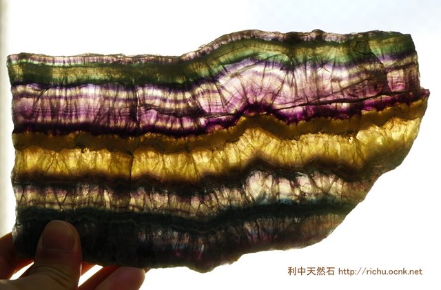 フローライト（蛍石）スライス（プレート）原石9 fluorite slice