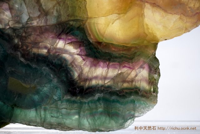 フローライト（蛍石）スライス（プレート）原石36 fluorite slice