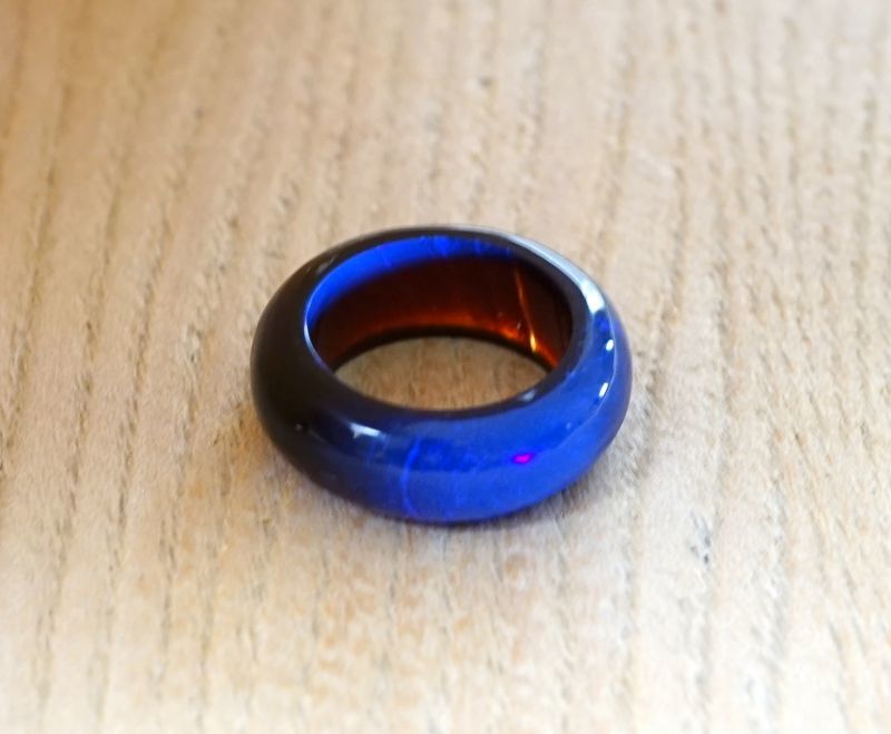 琥珀指輪（ブルーアンバーリング）サイズ13