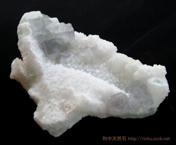 画像1: 蛍石と水晶共生 (フローライトとクォーツ) (Light Green Fluorite) 04 (1)